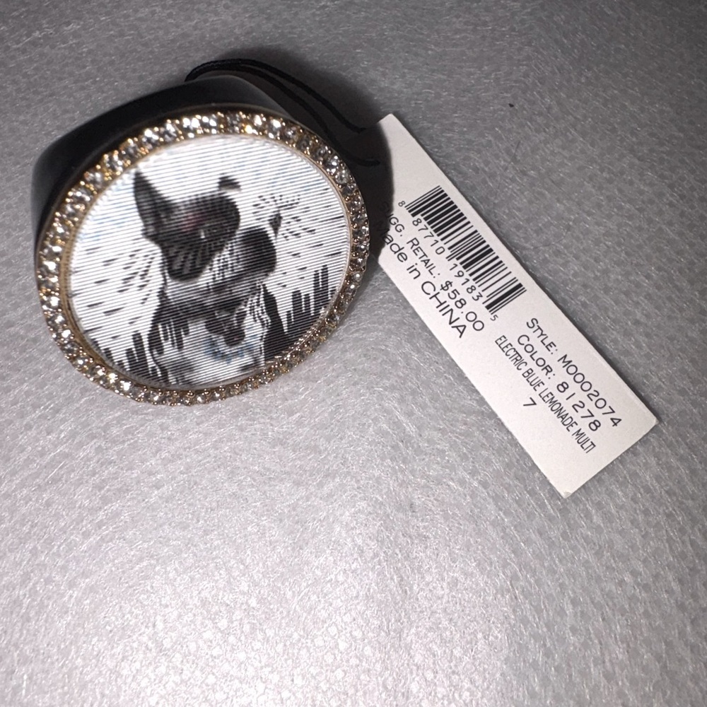 Marc‎ Jacobs Black and Gold Statement Ring